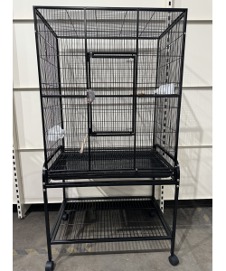 Parrot-Supplies Florida Bird Cage with Stand Black